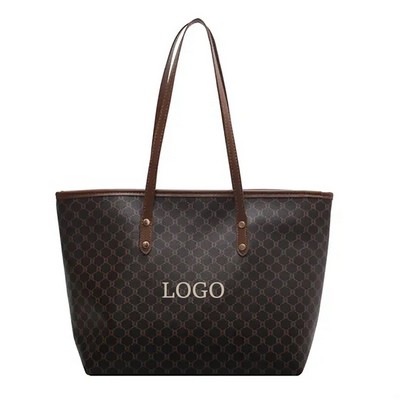 Women'S Large Pu Leather Work Tote Bag Handbag