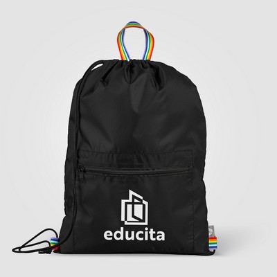 Spectrum Recycled Polyester Drawstring Bag - 2 gal - Silkscreen