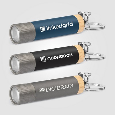 Reborn Recycled Aluminum Keychain Flashlight - Laser