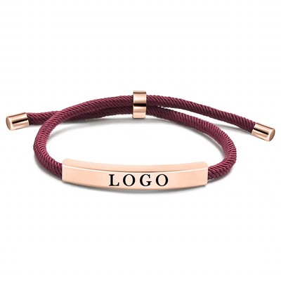 Engraved Bracelets Friendship Bracelets, Rose Gold