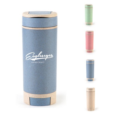 18oz Eco-friendly Wheat Straw Tumbler with Holder