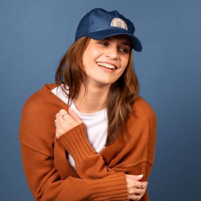 5-Panel Hat - Curved Brim - Unstructured - Poly Twill