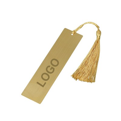 Vintage Handmade Brass Metal Hollow Bookmark w/Tassel
