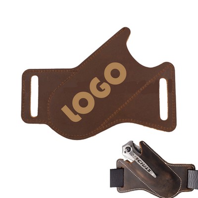 Waist Hanging Leather Folding Knife Jacket