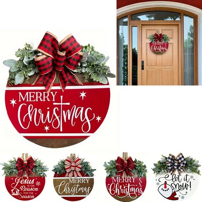 Wooden Christmas Doorplate