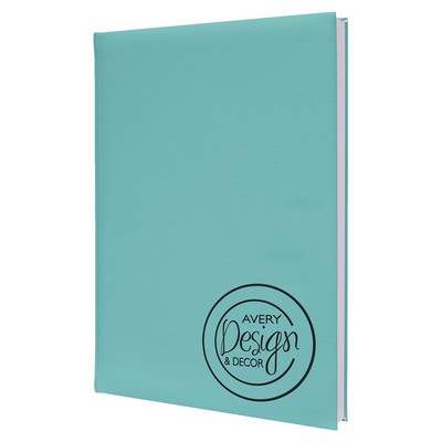 7" x 9.75" Teal Leatherette Sketch Book with Unlined Notepad