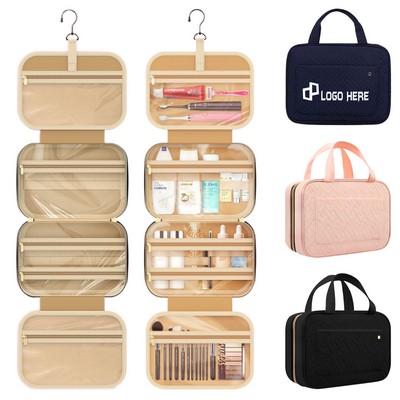 Water-Resistant Cosmetic Bag W/ 4 Compartments