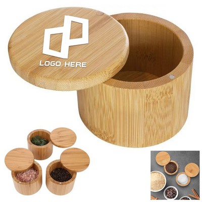 Bamboo Storage Jar W/ Slide-Lid