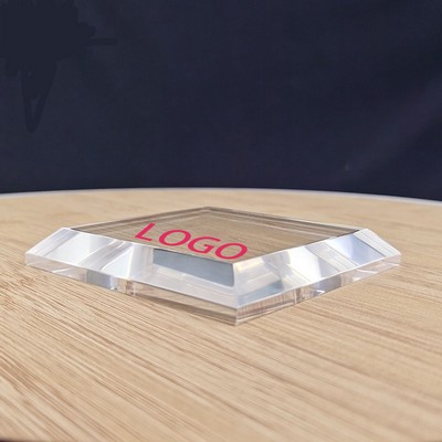 3.14 Inch Square Flat Crystal Award Base
