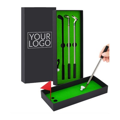 Mini Desktop Game Golf Pen Set