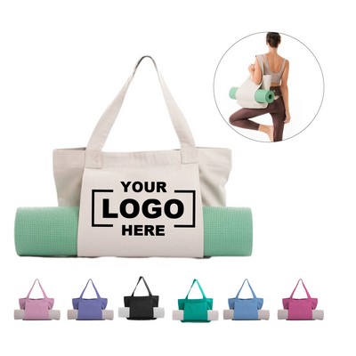 Yoga Mat Holder Canvas Tote Bag.