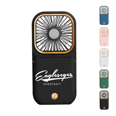 Rechargeable Camping Fan with Adjustable Angle and Power Bank Feature