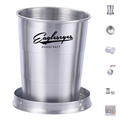 14oz Travel Stainless Steel Folding Cup