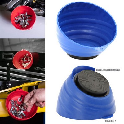 6" Custom ABS Plastic Curved Magnetic Parts Tray Multi-Purpose Tool Organizer