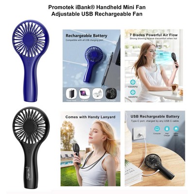 Promotek iBank® USB Rechargeable Handheld Fan