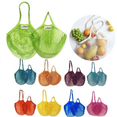 Eco-Friendly Reusable Cotton String Mesh Bag.