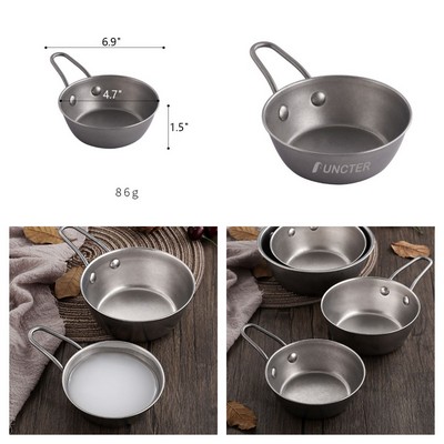 8 Oz. Stainless Steel Camping Bowl W/ Handle
