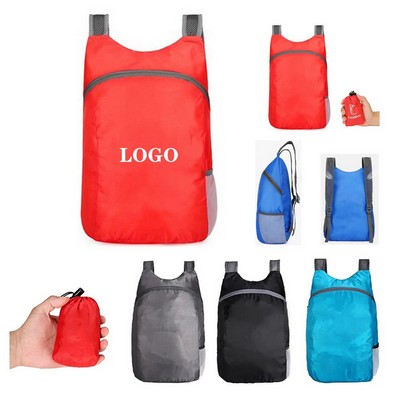 Promotional Foldable Backpack - Polyester & Waterproof