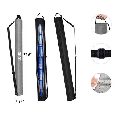 Long Cylindrical Cooler Bag with Adjustable Strap