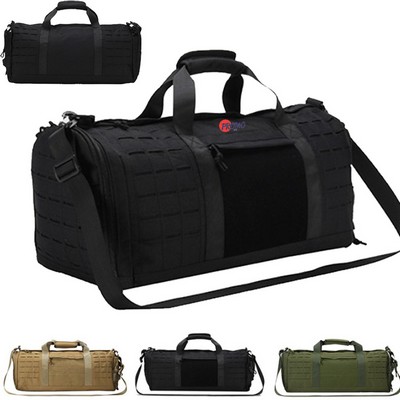 Military-Style Shoulder Duffle Bag for Men