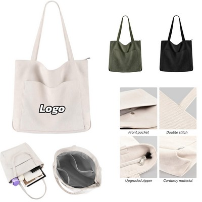 Corduroy Large Tote Bag