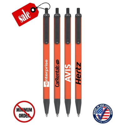 Closeout Certified USA Made - Black Trim - Click-A-Stick Pens with Pocket Clip - 123B