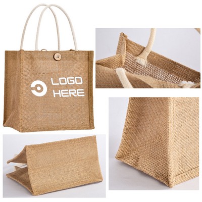 Burlap Tote Bag