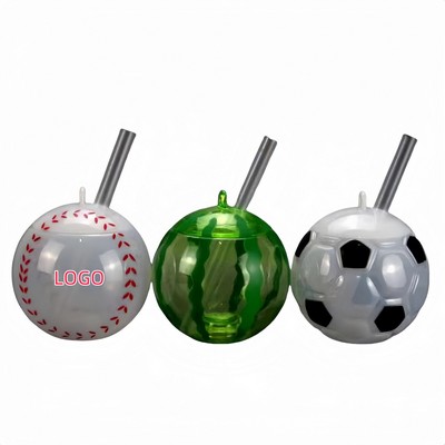 Soccer Ball Base Ball Watermelon Themed Cup