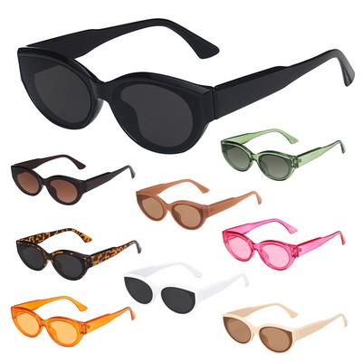 Retro Oval Sunglasses W/ Hip Hop Style