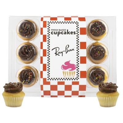 Signature Bite-Size Vanilla Cupcakes w/Chocolate Topping with Sleeve
