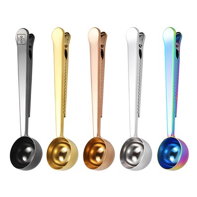 Stainless Steel Coffee Spoon With Clip
