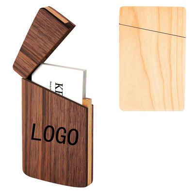 Black Walnut Portable Business Card Box