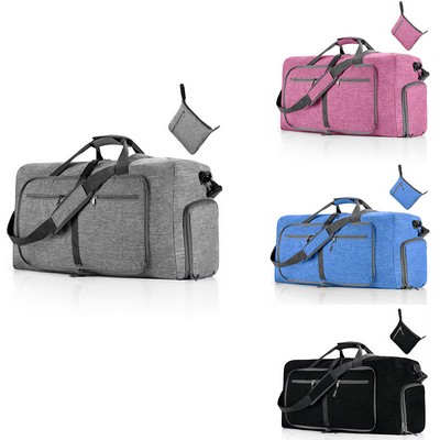 Large Foldable Travel Duffle Bag with Shoes Compartment