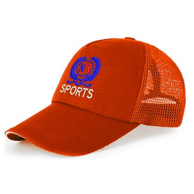 Cotton & Mesh Fabric Cap with Quality Embroidery for Kids