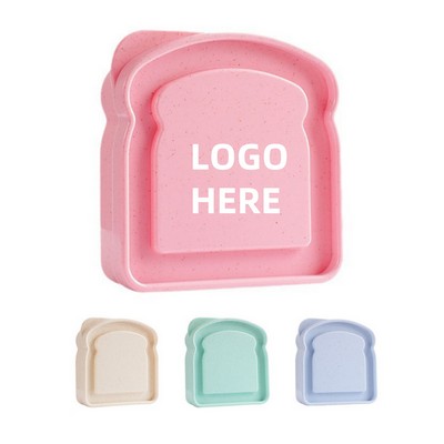 Toast-shaped Wheat straw Lunch Box