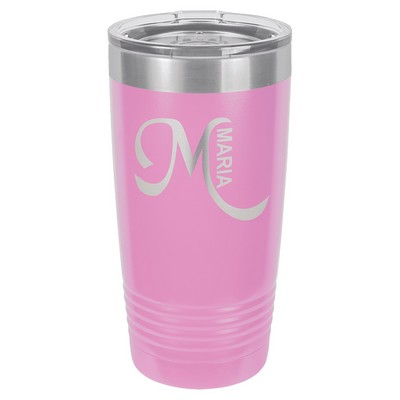 Polar Camel 20 oz. Light Purple Vacuum Insulated Ringneck Tumbler with Clear Lid
