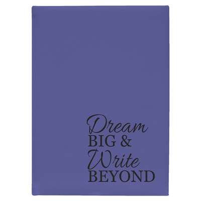 7" x 9 3/4" Purple Leatherette Journal with Lined Notepad