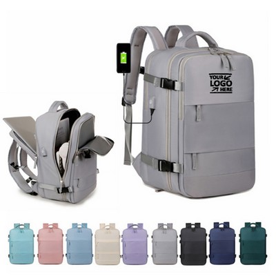 Waterproof Travel Laptop Backpack With USB Charger