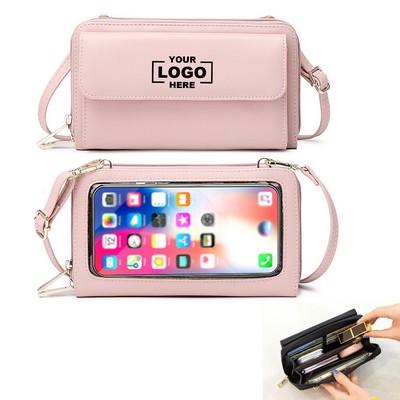 Touchscreen PU Phone Crossbody Bag
