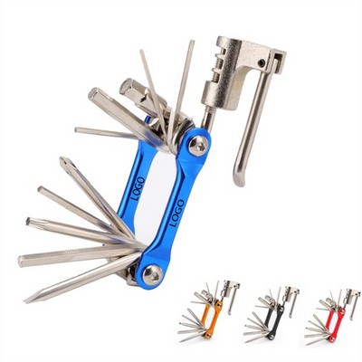 12 In One Folding Portable Bicycle Multitool Tool Kit