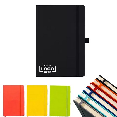 Hardbound PU Notebook with Elastic Band, Pen Loop & Inner Pocket