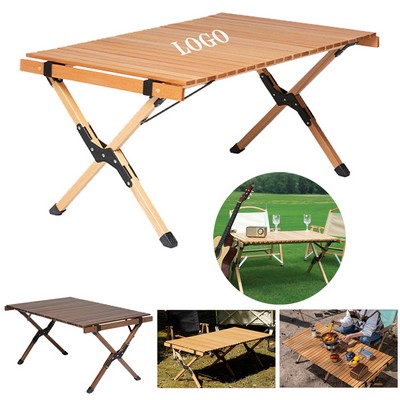 Natural Wood Camping Table