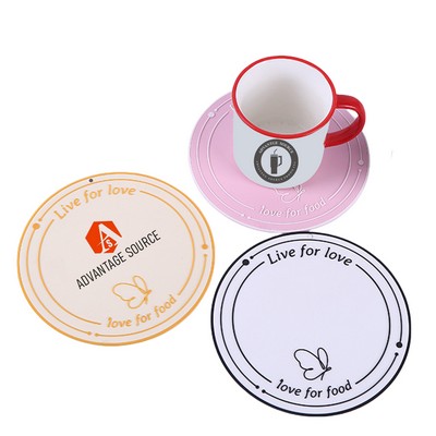 7" Round PVC Heat-Resistant Table Mat For Cups And Dishes