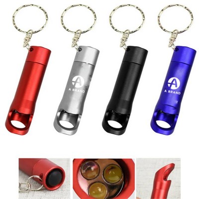 Mini LED Torch & Bottle Opener Keychain