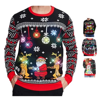 Ugly Christmas Sweater With Led Lights