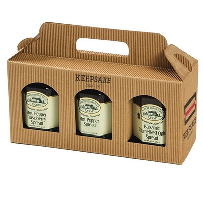 Custom Printed Portavasetti 3-Jar Italian Carrier