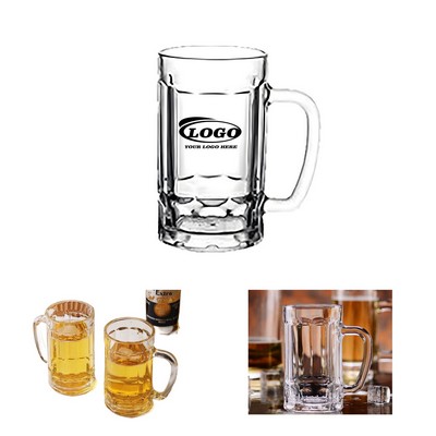 Heavy Large Beer Glasses with Handle