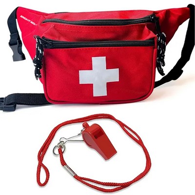 First-Aid Fanny Pack with Whistle