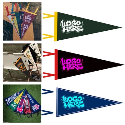 Custom Full Color Single Sided Felt Pennant Flag