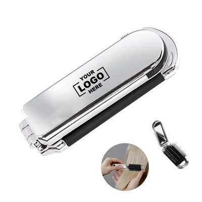 Foldable Travel Hair Comb with Mirror